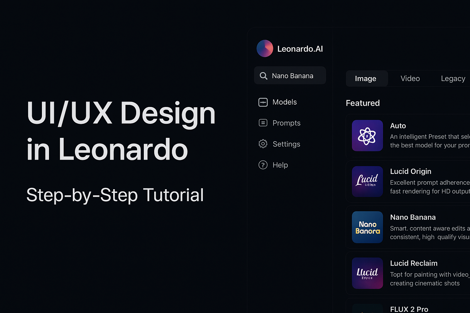 How to Create UI/UX Designs in Leonardo AI (Beginner-Friendly Tutorial)