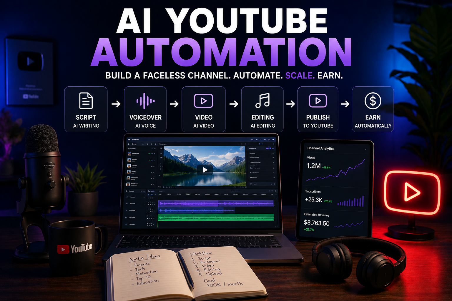 AI YouTube Automation: How to Build a Faceless Channel (2026 Guide)